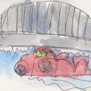 Sea Bug under the Sydney Harbour Bridge - Painting - Conway Ginger